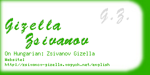 gizella zsivanov business card